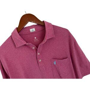 Johnnie O Heathered Original Polo Shirt Pink Cotton Spandex Size XL